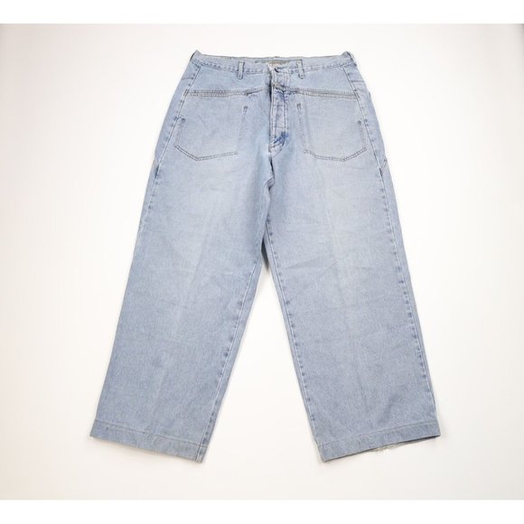 Vintage 90s Marithe Francois Girbaud Mens 36x30 Baggy Stonewash Button Fly Jeans